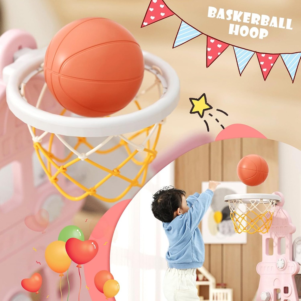 4-in-1 Kids Slide and Swing Se - огляд і ціна Kids Outdoor Basketball