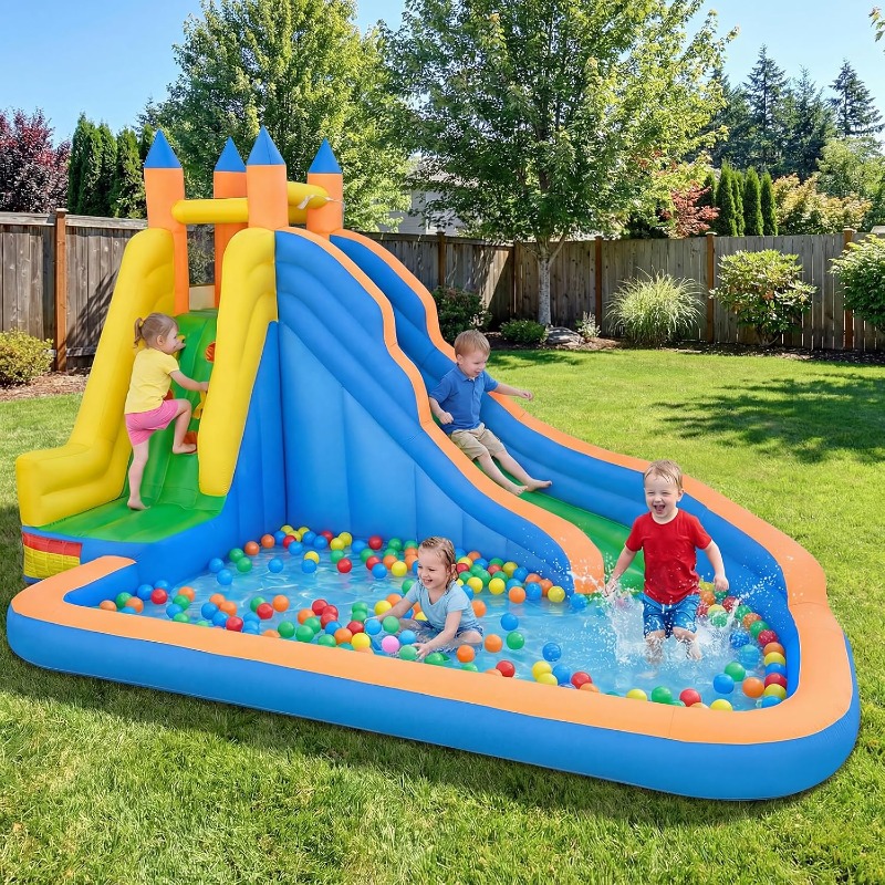 Costzon Inflatable Water Slide - огляд і ціна Kids Outdoor Climbing Wall