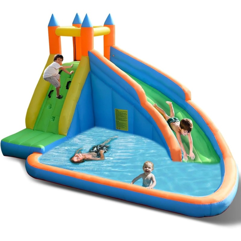 Costzon Inflatable Water Slide - огляд і ціна Kids Outdoor Climbing Wall
