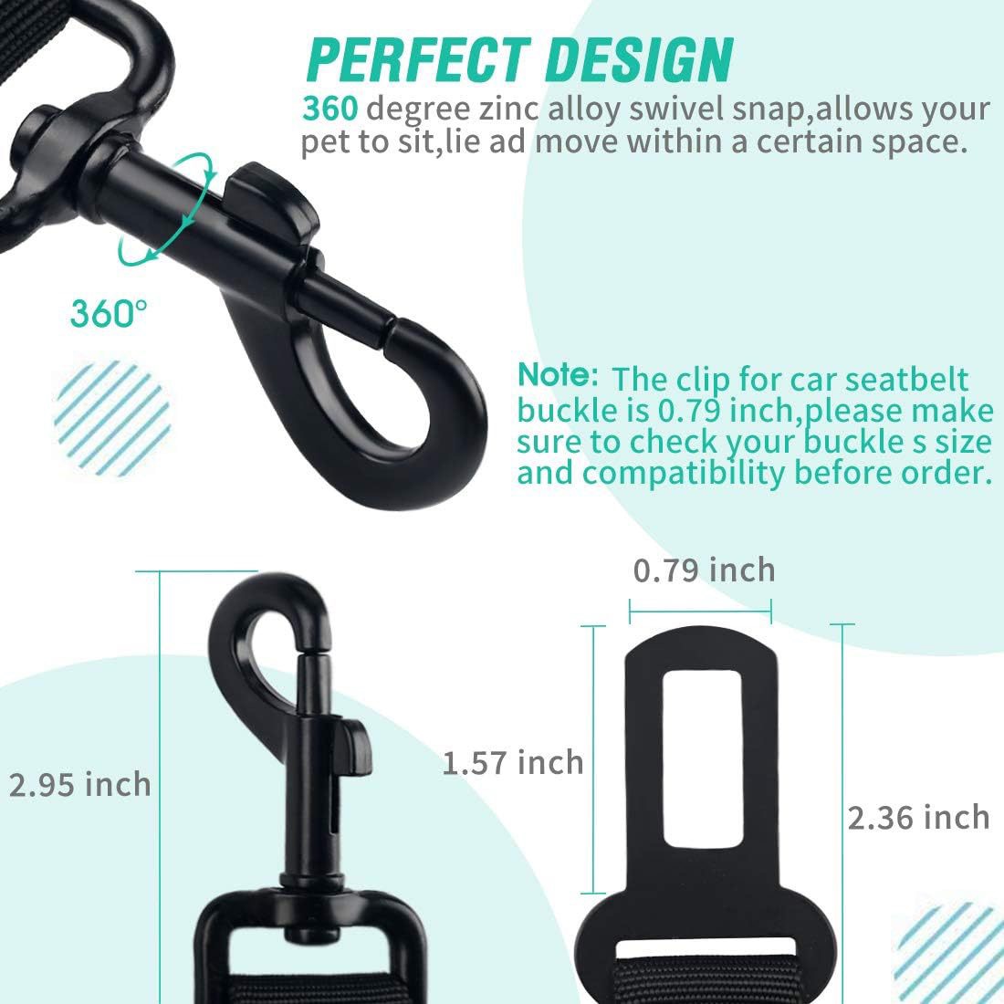 Durability Retractable Dog Car - огляд і ціна Swing Seat Belt