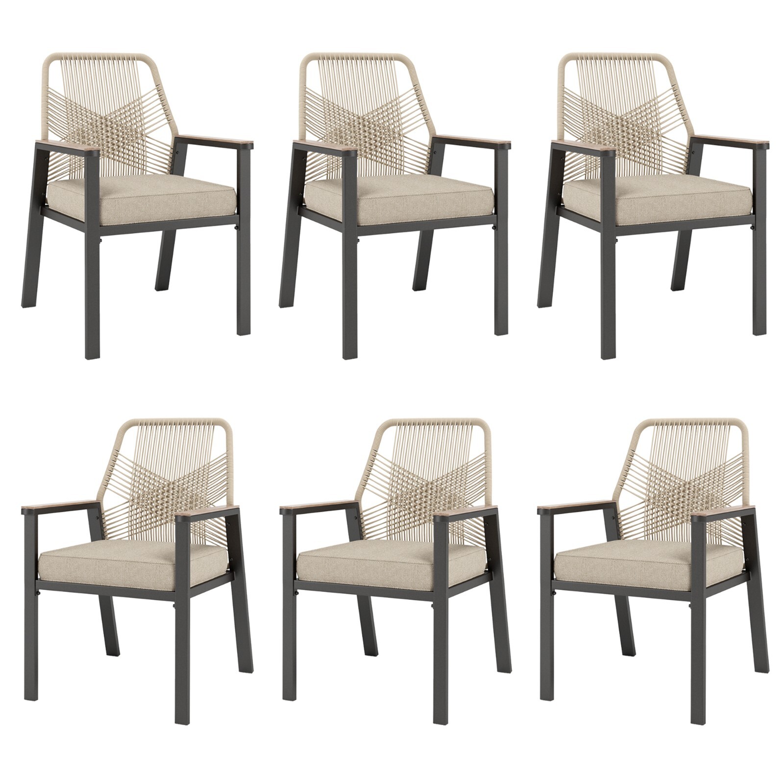 Patio Chairs Set of 6 Wicker R - огляд і ціна Kids Outdoor Dining Set