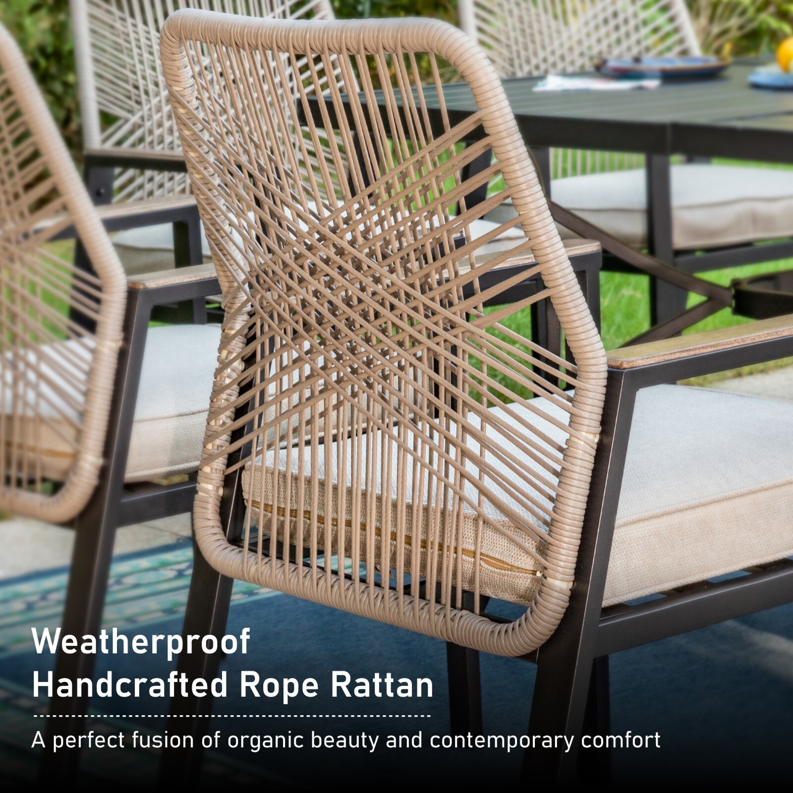 Patio Chairs Set of 6 Wicker R - огляд і ціна Kids Outdoor Dining Set