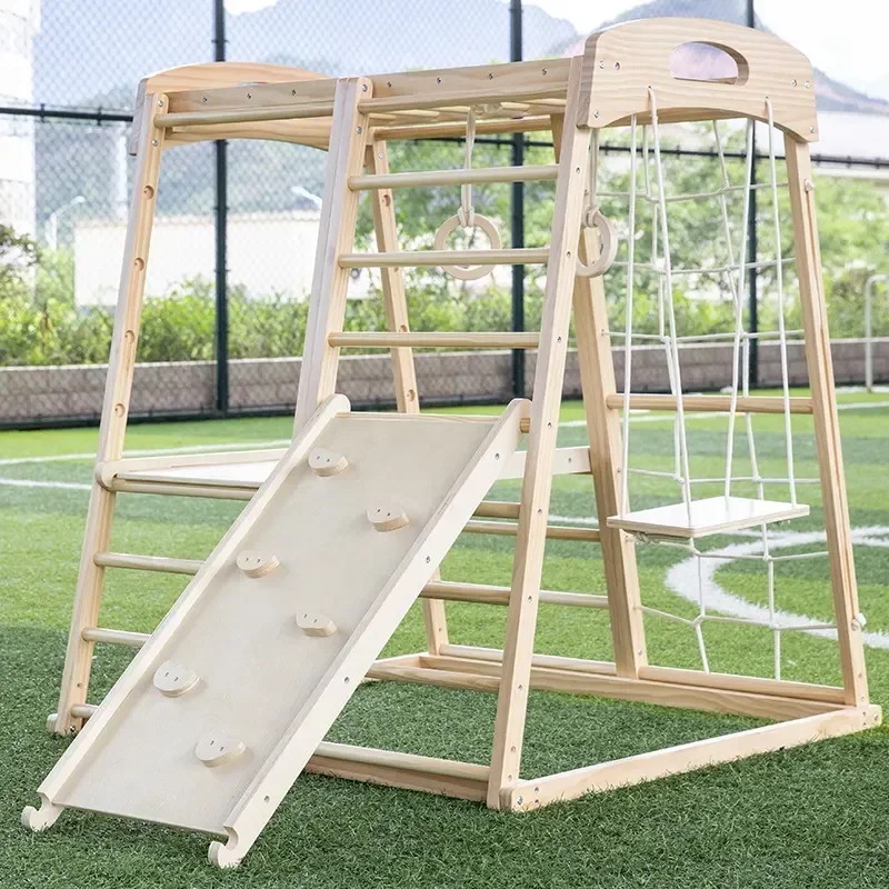 Wooden Climbing Frame Playgrou - огляд і ціна Kids Outdoor Wooden Climbing Frame