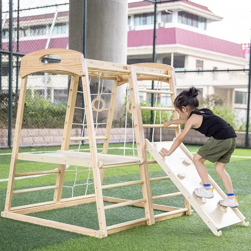 Wooden Climbing Frame Playgrou - огляд і ціна Kids Outdoor Wooden Climbing Frame