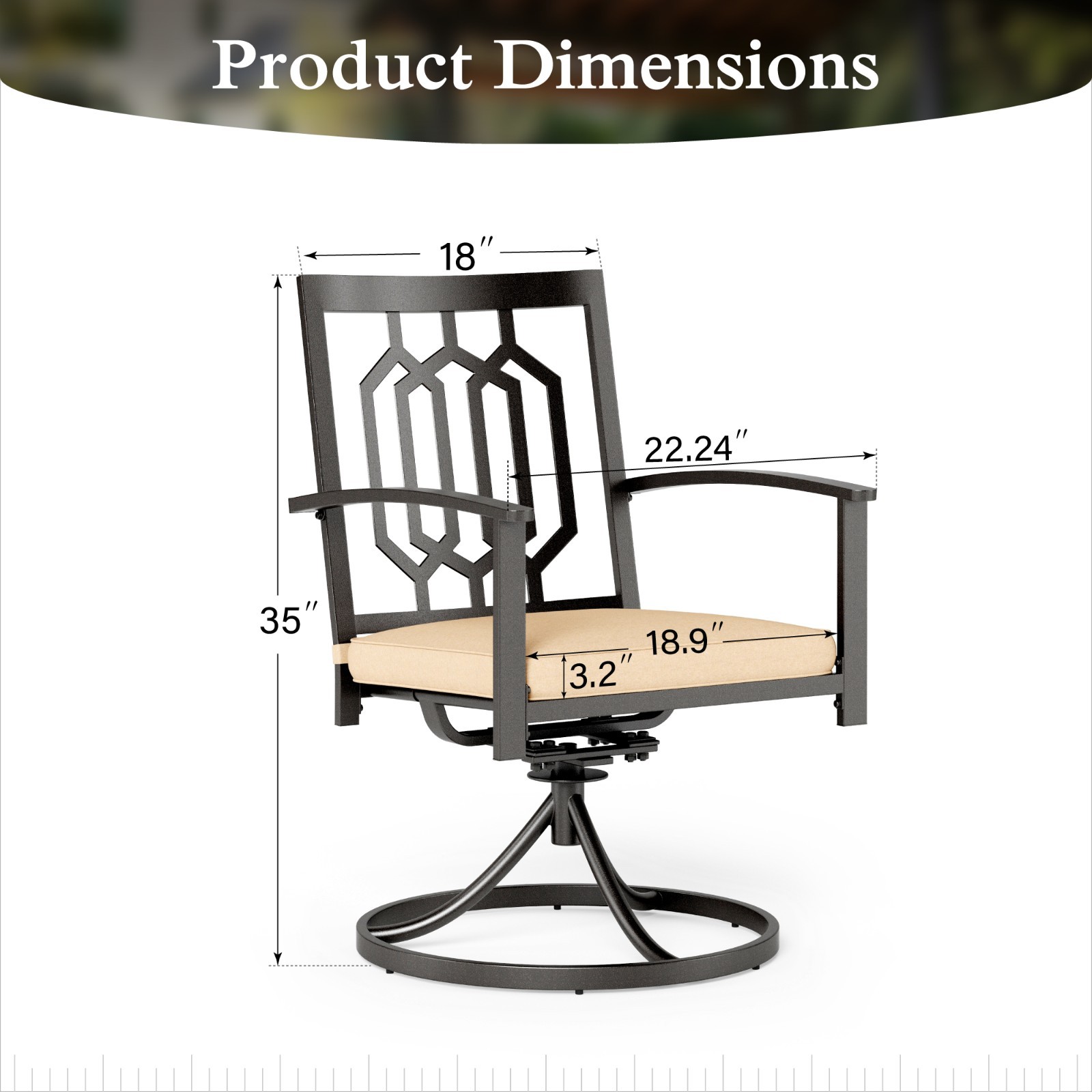 Swivel Outdoor Chairs Set of 2 - огляд і ціна Kids Outdoor Dining Set