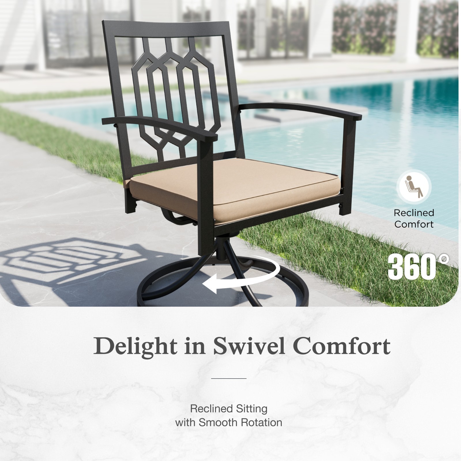 Swivel Outdoor Chairs Set of 2 - огляд і ціна Kids Outdoor Dining Set