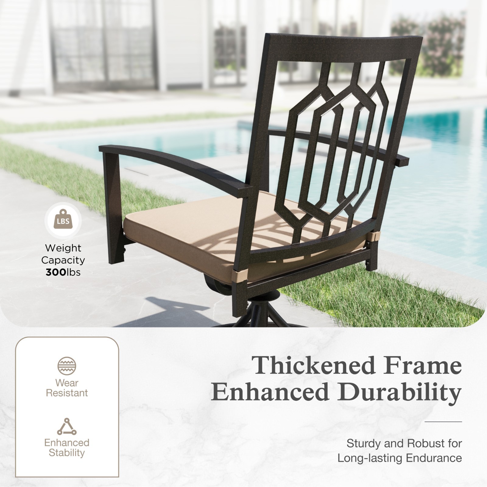 Swivel Outdoor Chairs Set of 2 - огляд і ціна Kids Outdoor Dining Set