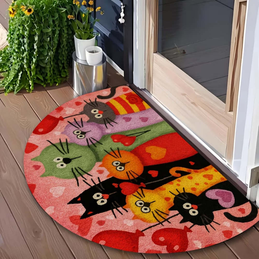 Cartoon Striped Cat Floral Sem - огляд і ціна Kids Outdoor Flooring
