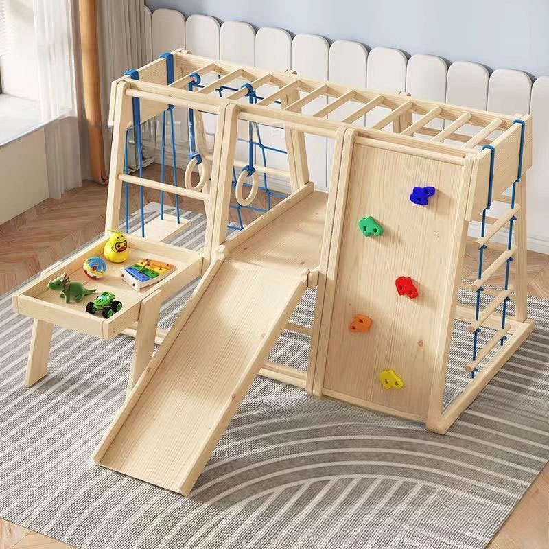 Wooden Climbing Frame with Sli - огляд і ціна Kids Outdoor Wooden Climbing Frame