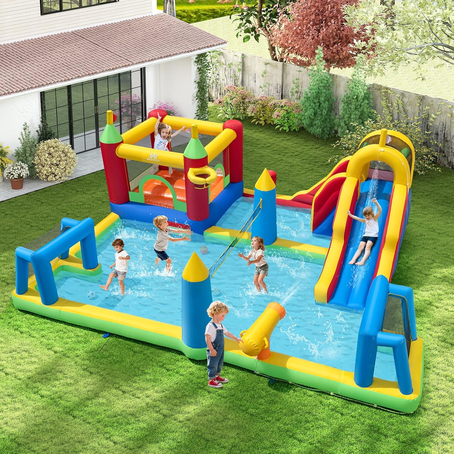 9-in-1 Inflatable Water Slide  - огляд і ціна Kids Outdoor Basketball