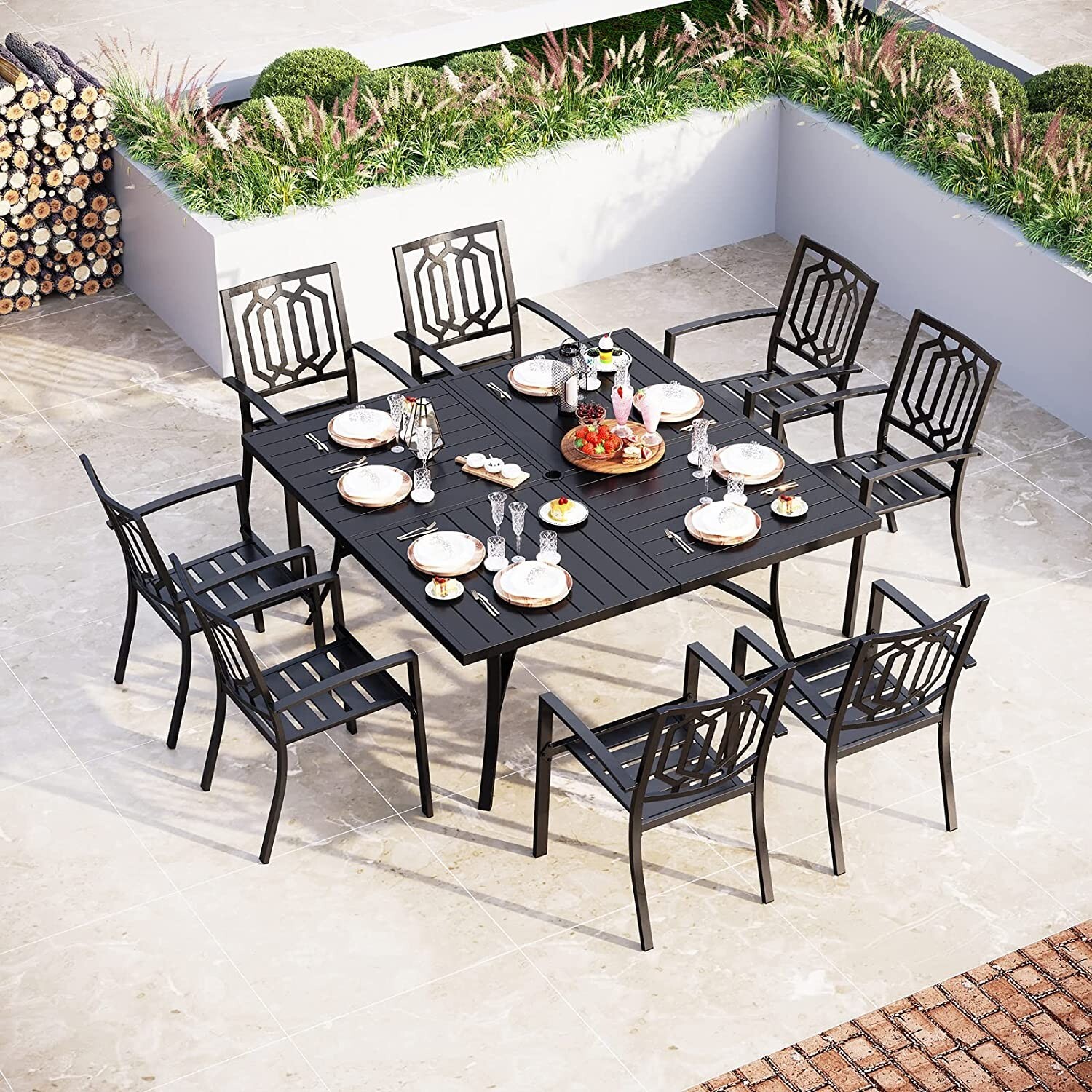 9 Piece Patio Table Set Outdoo - огляд і ціна Kids Outdoor Dining Set