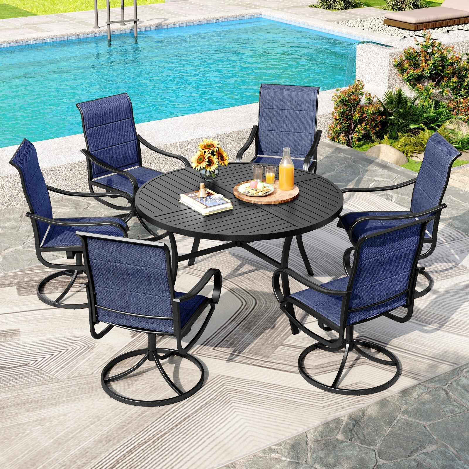 7Piece Patio Dining Set with U - огляд і ціна Kids Outdoor Dining Set