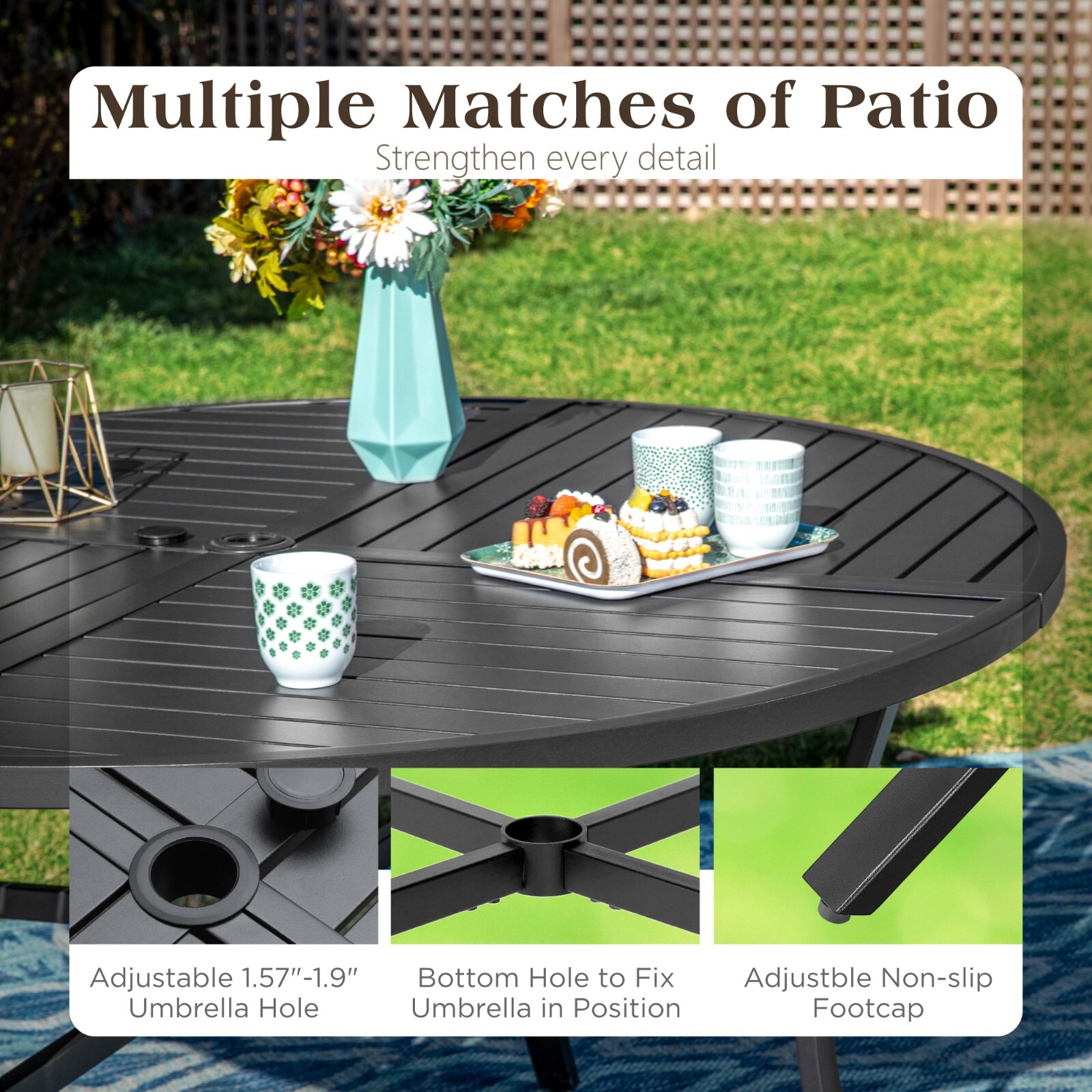 7Piece Patio Dining Set with U - огляд і ціна Kids Outdoor Dining Set