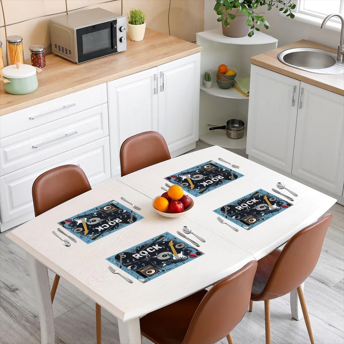 Rock Music Placemats Set of 4  - огляд і ціна Kids Outdoor Dining Set