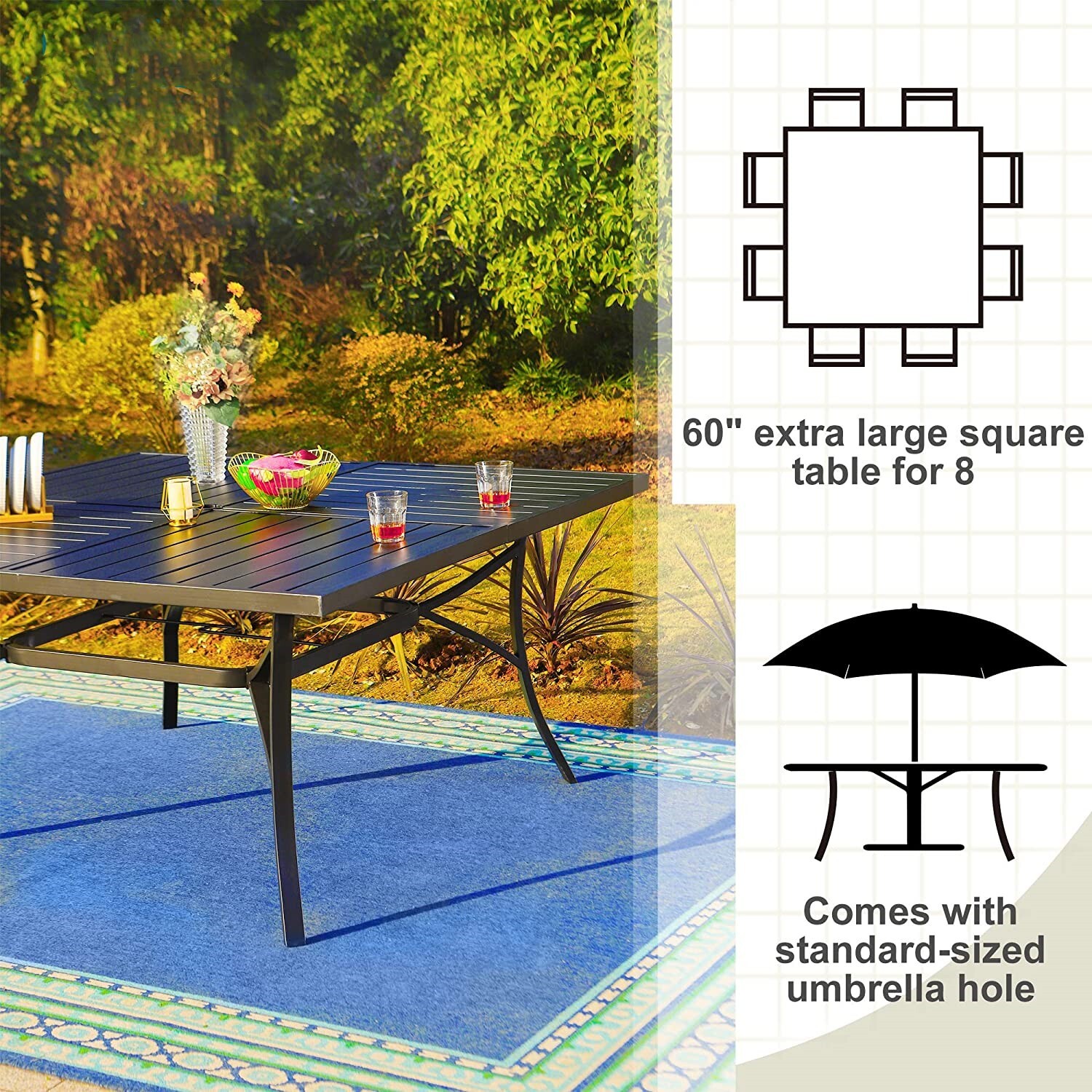 9 Piece Patio Table Set Outdoo - огляд і ціна Kids Outdoor Dining Set