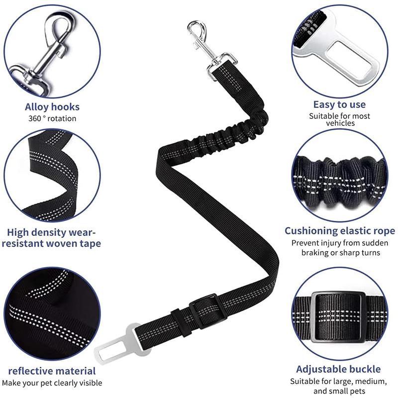 Pet Dog Seat Belt Adjustable H - огляд і ціна Swing Seat Belt