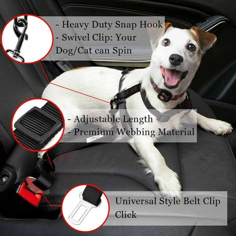 Pet Dog Seat Belt Adjustable H - огляд і ціна Swing Seat Belt