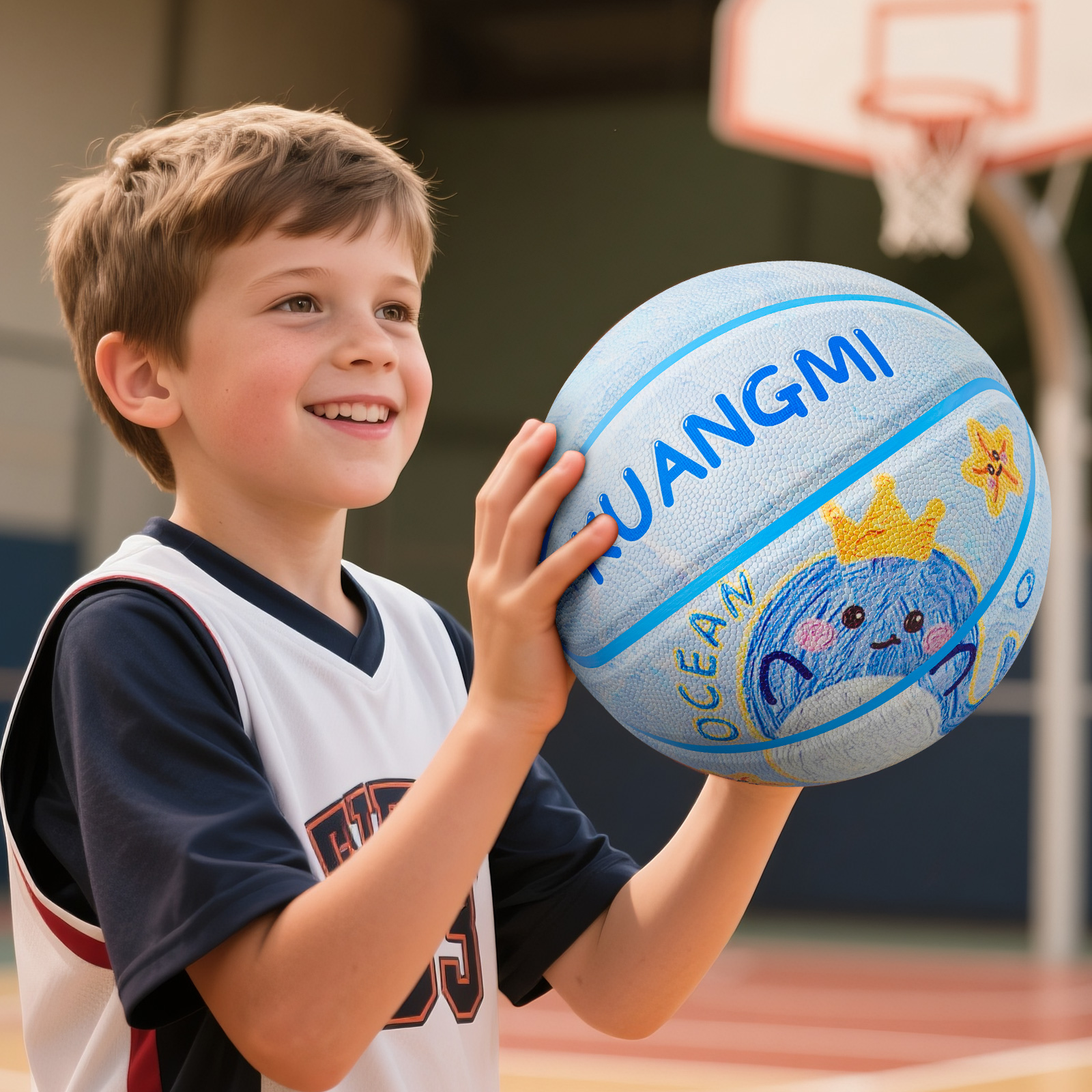 Kuangmi Whale Children's Baske - огляд і ціна Kids Outdoor Basketball