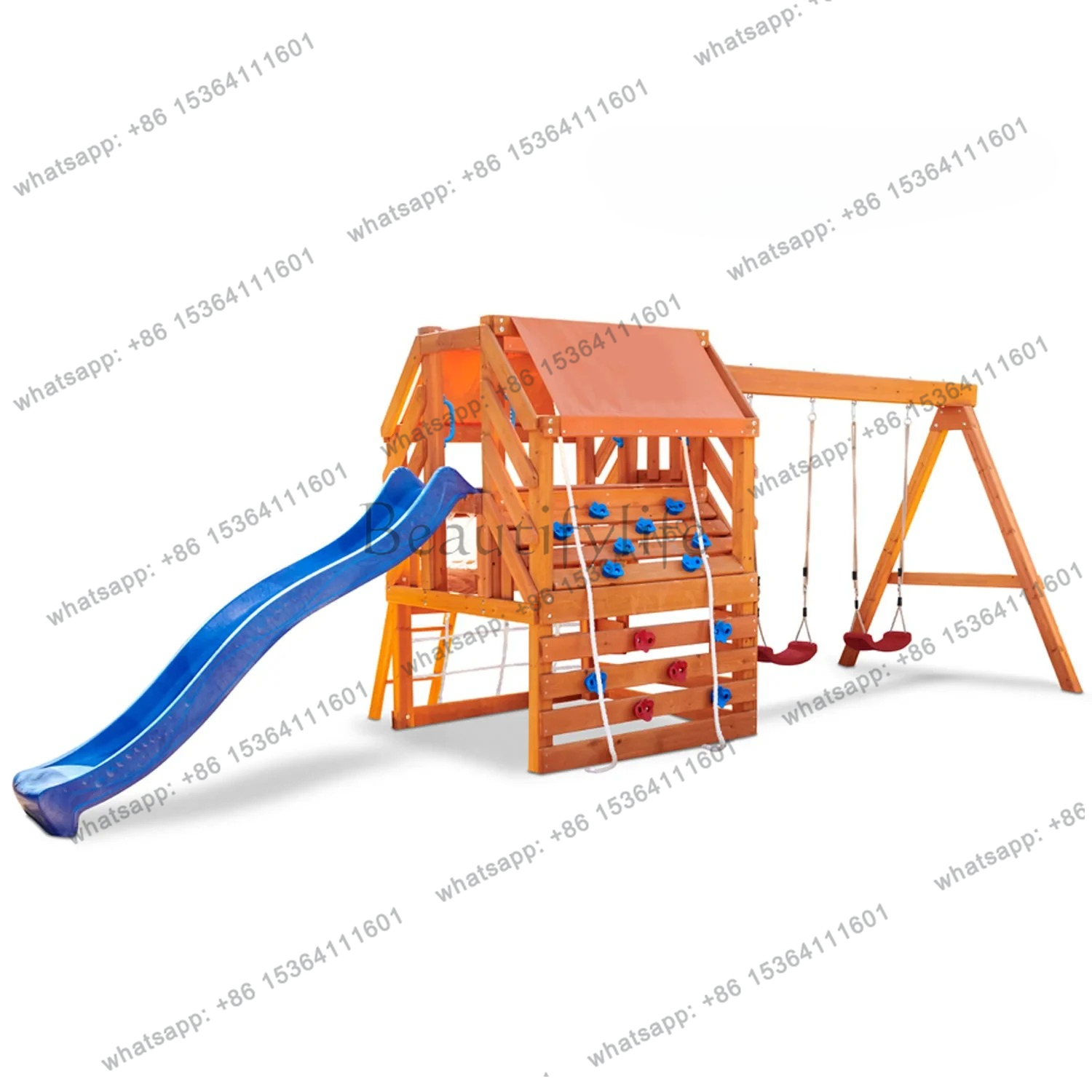 Outdoor Playground Climbing Fr - огляд і ціна Kids Outdoor Wooden Climbing Frame