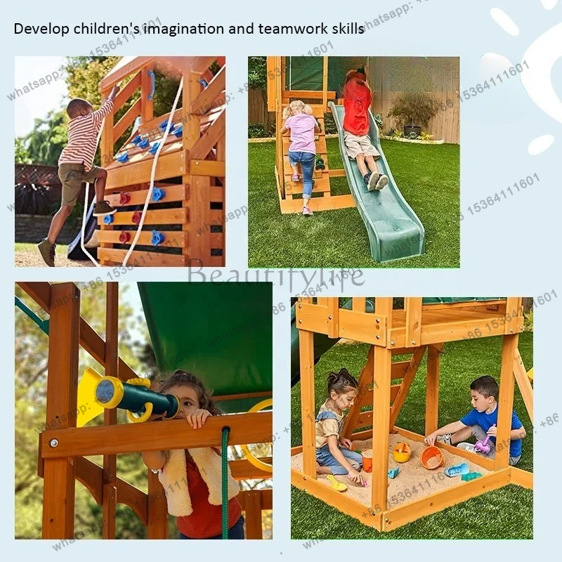Outdoor Playground Climbing Fr - огляд і ціна Kids Outdoor Wooden Climbing Frame