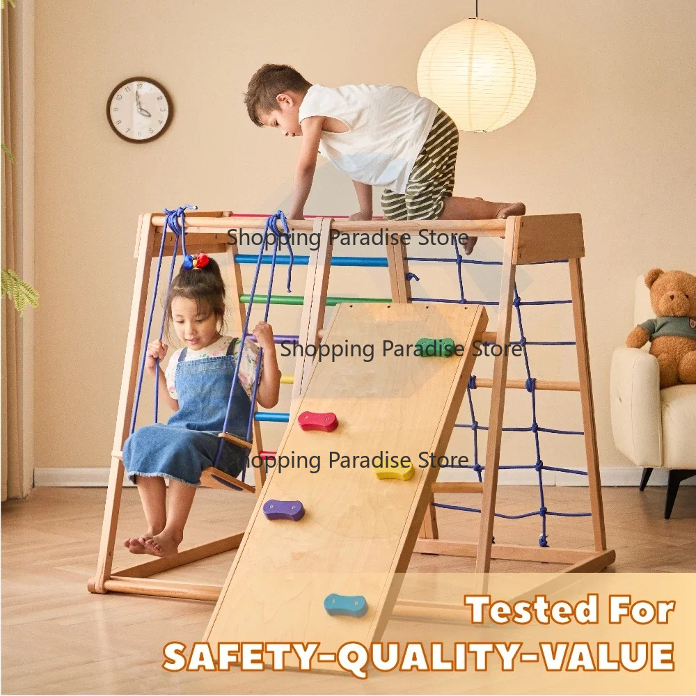 Kids Wooden Rainbow Climbing F - огляд і ціна Kids Outdoor Wooden Climbing Frame