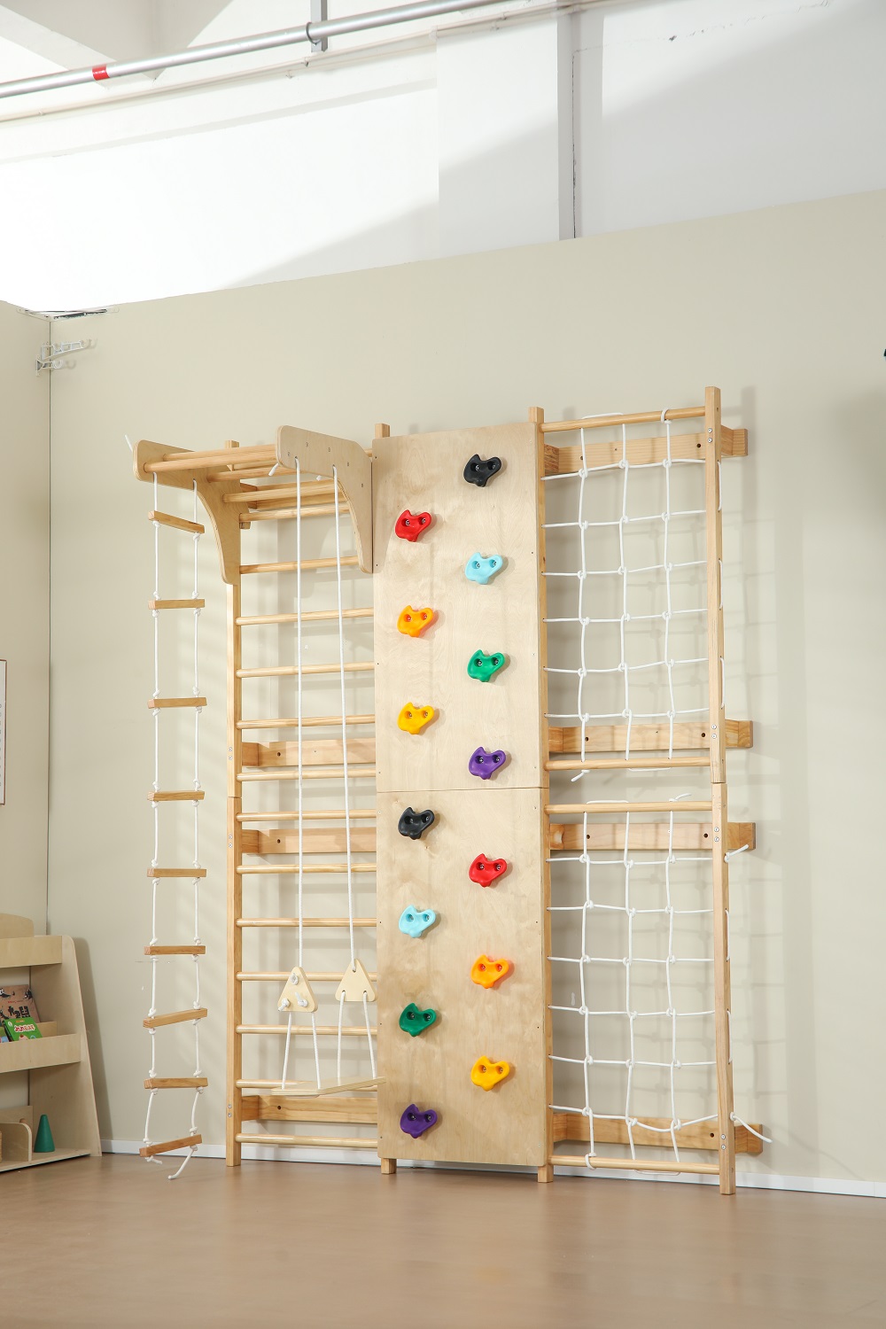 In Stock Indoor Monkey Bars Ki - огляд і ціна Kids Outdoor Wooden Climbing Frame