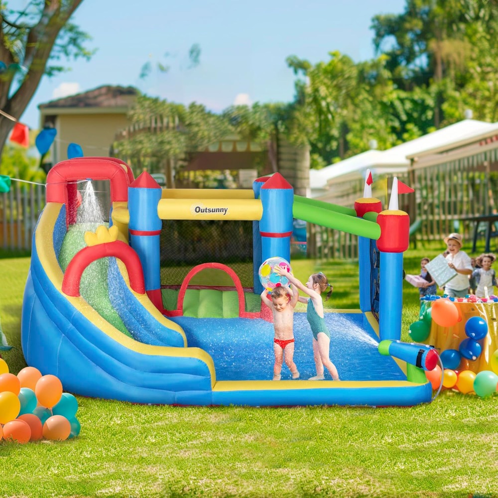 Inflatable Water Slide with Sp - огляд і ціна Kids Outdoor Climbing Wall