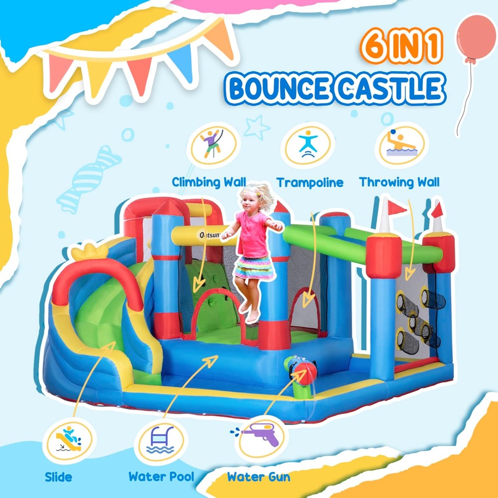 Inflatable Water Slide with Sp - огляд і ціна Kids Outdoor Climbing Wall