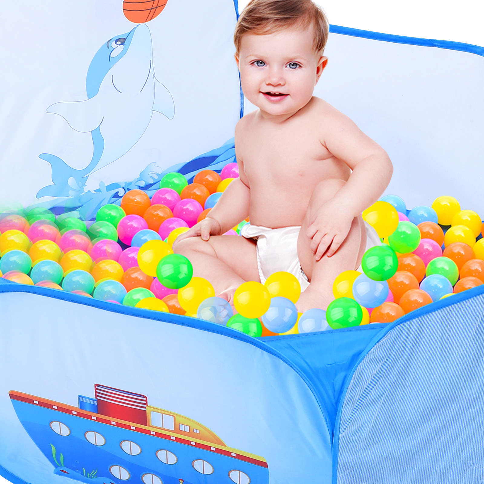 1Pcs Ocean Ball Pool Folding B - огляд і ціна Kids Outdoor Basketball