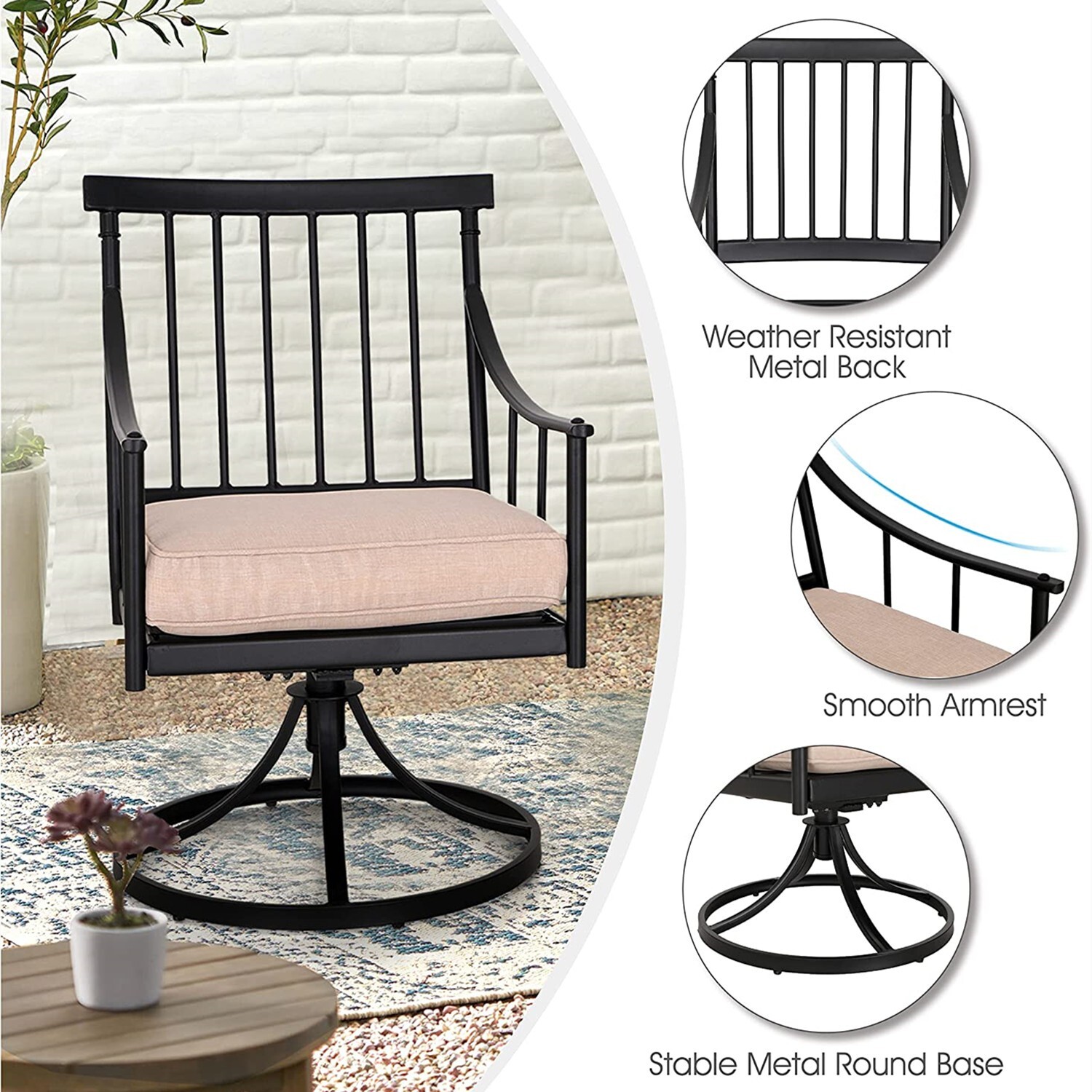Swivel Patio Chair Set of 4 Ou - огляд і ціна Kids Outdoor Dining Set